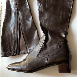 ❌sold❌Franco Sarto brown leather knee high boots